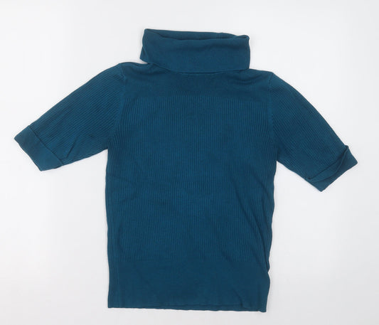 Marks and Spencer Womens Blue  Viscose Pullover Sweatshirt Size 12  Pullover