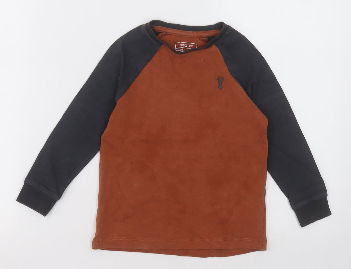 NEXT Boys Brown  Cotton Pullover Sweatshirt Size 3 Years  Pullover