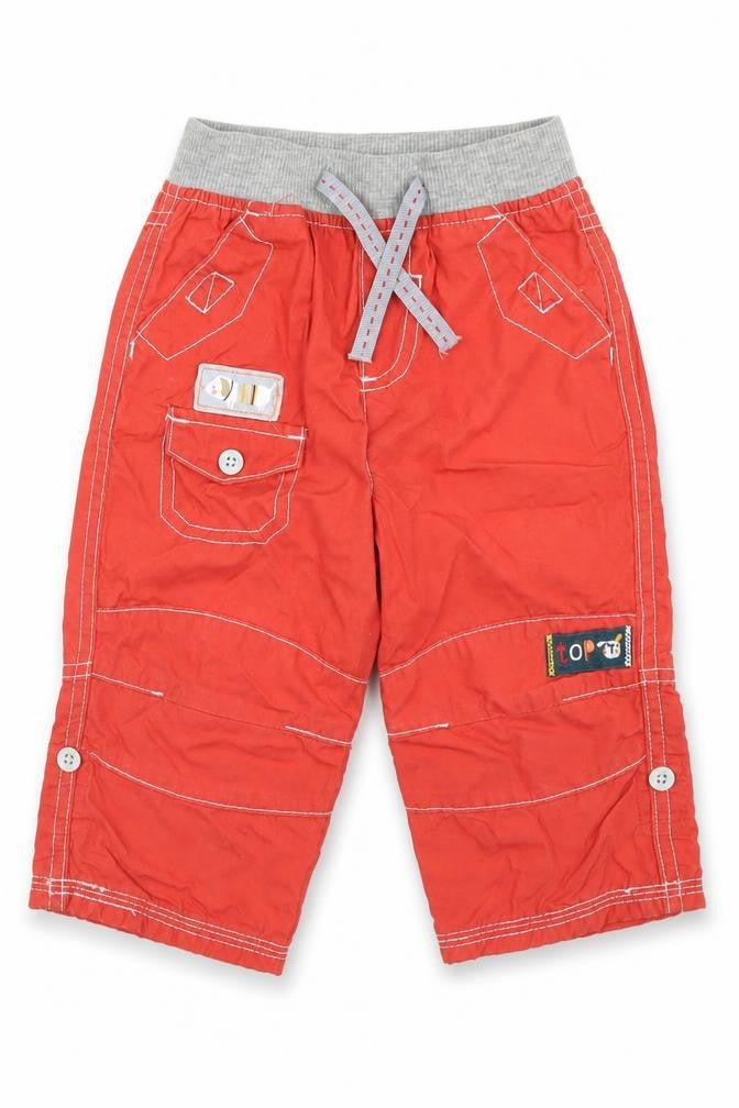 /tu Boys Orange  Cotton Cargo Trousers Size 6-9 Months  Drawstring