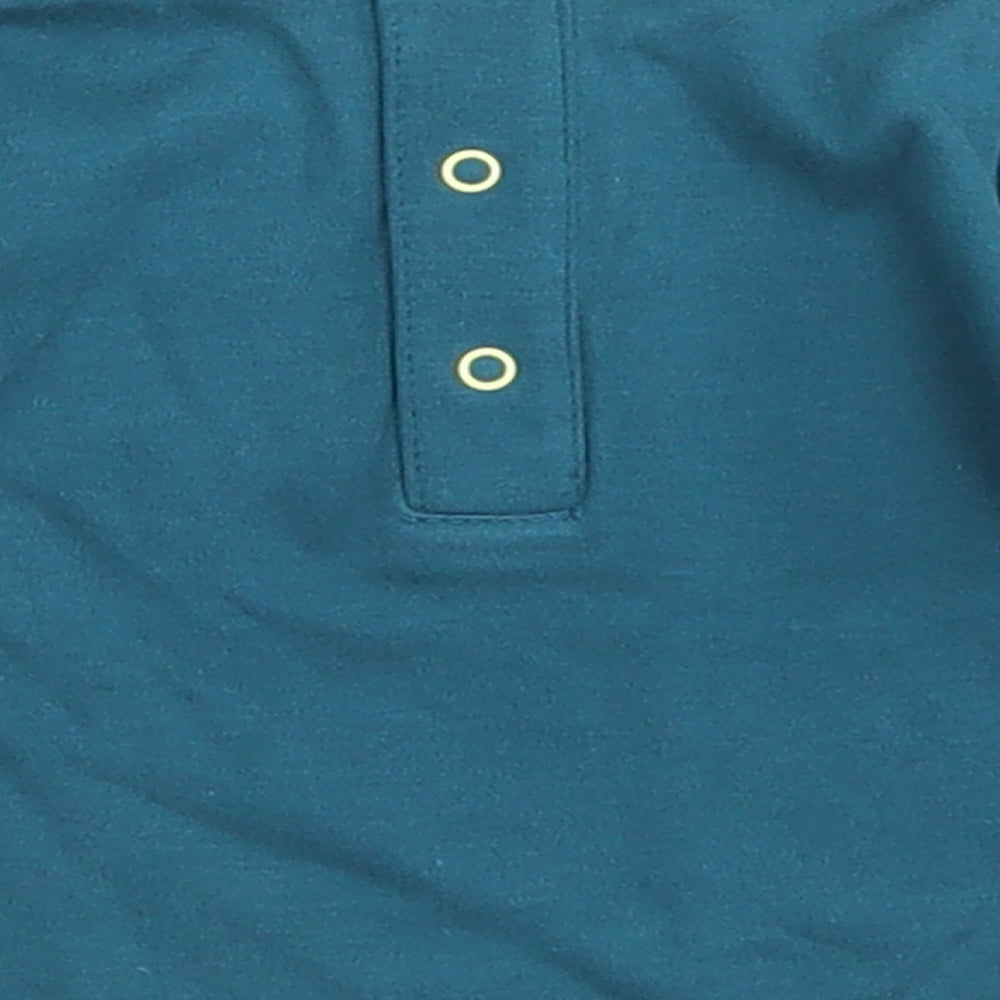 NEXT Boys Green  Cotton Basic T-Shirt Size 0-3 Months Crew Neck Snap