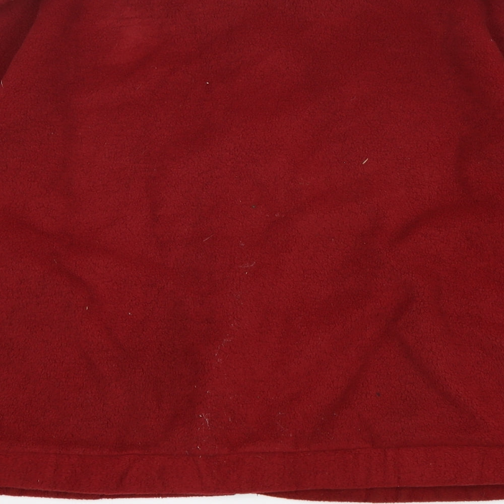 Pure Womens Red  Polyester Full Zip Sweatshirt Size L