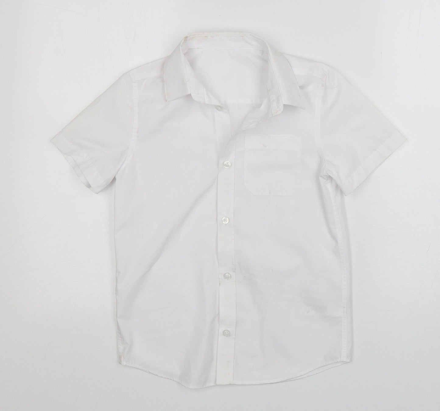 F&F Boys White  Cotton Basic Button-Up Size 8-9 Years Collared  - School Wear