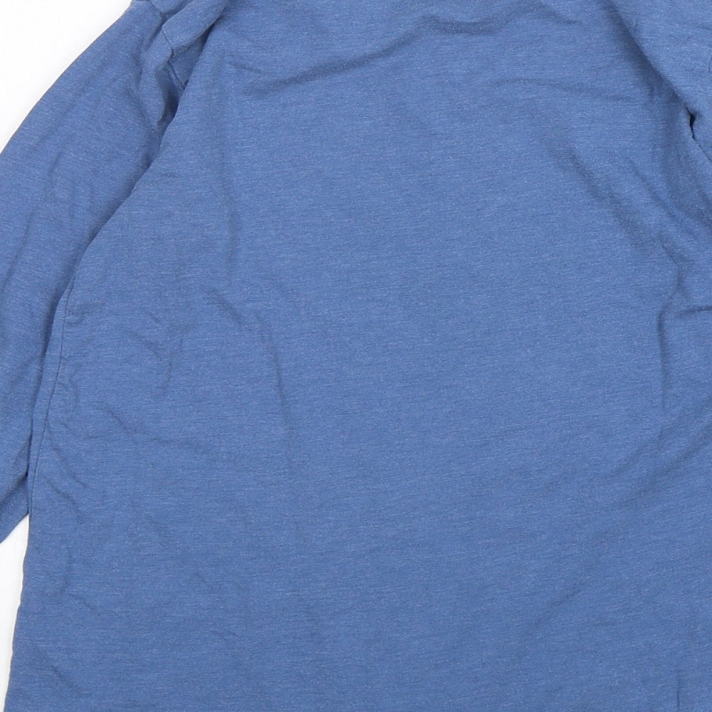 Matalan Boys Blue  Cotton Basic T-Shirt Size 12-13 Years Round Neck