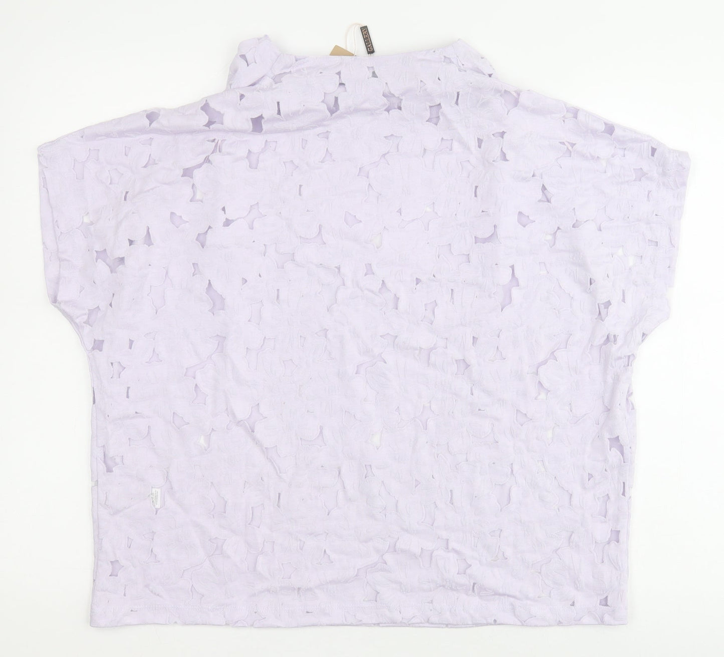 Gallery Womens Purple  Viscose Basic Blouse Size M Cowl Neck