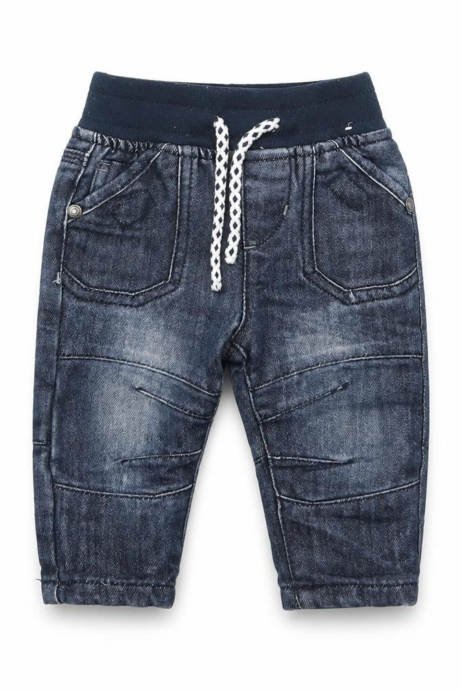 Denim Co Boys Blue  Cotton Cargo Jeans Size 3-6 Months  Drawstring