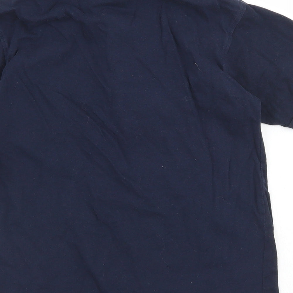 Rebel Boys Blue  Cotton Basic Polo Size 7-8 Years Collared Button