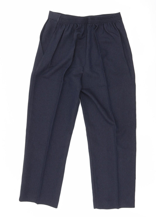 first avenue Womens Blue  Polyester Dress Pants Trousers Size 14 L25 in Regular