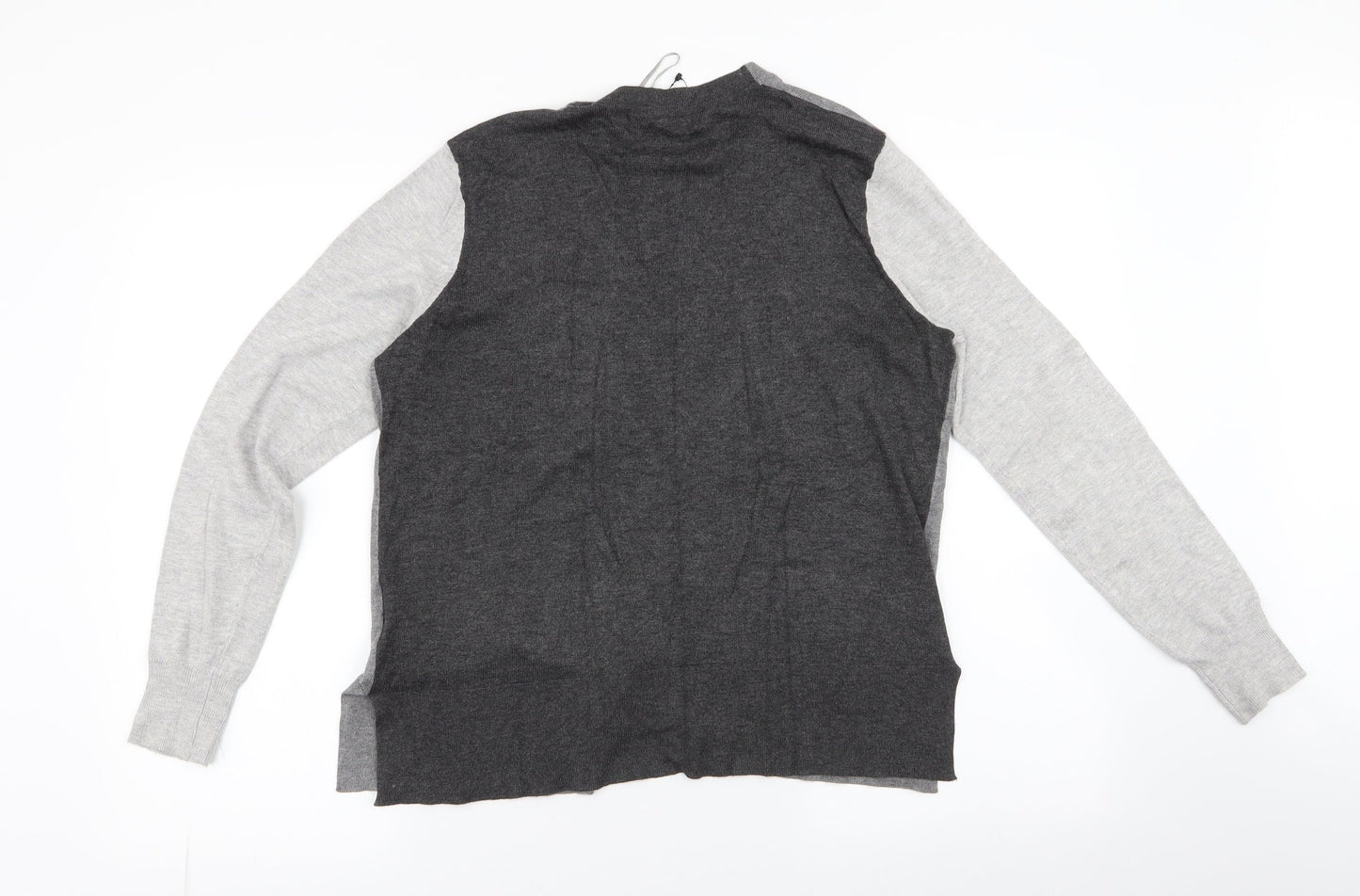 Marks and Spencer Womens Grey   Viscose Cardigan Jumper Size 12