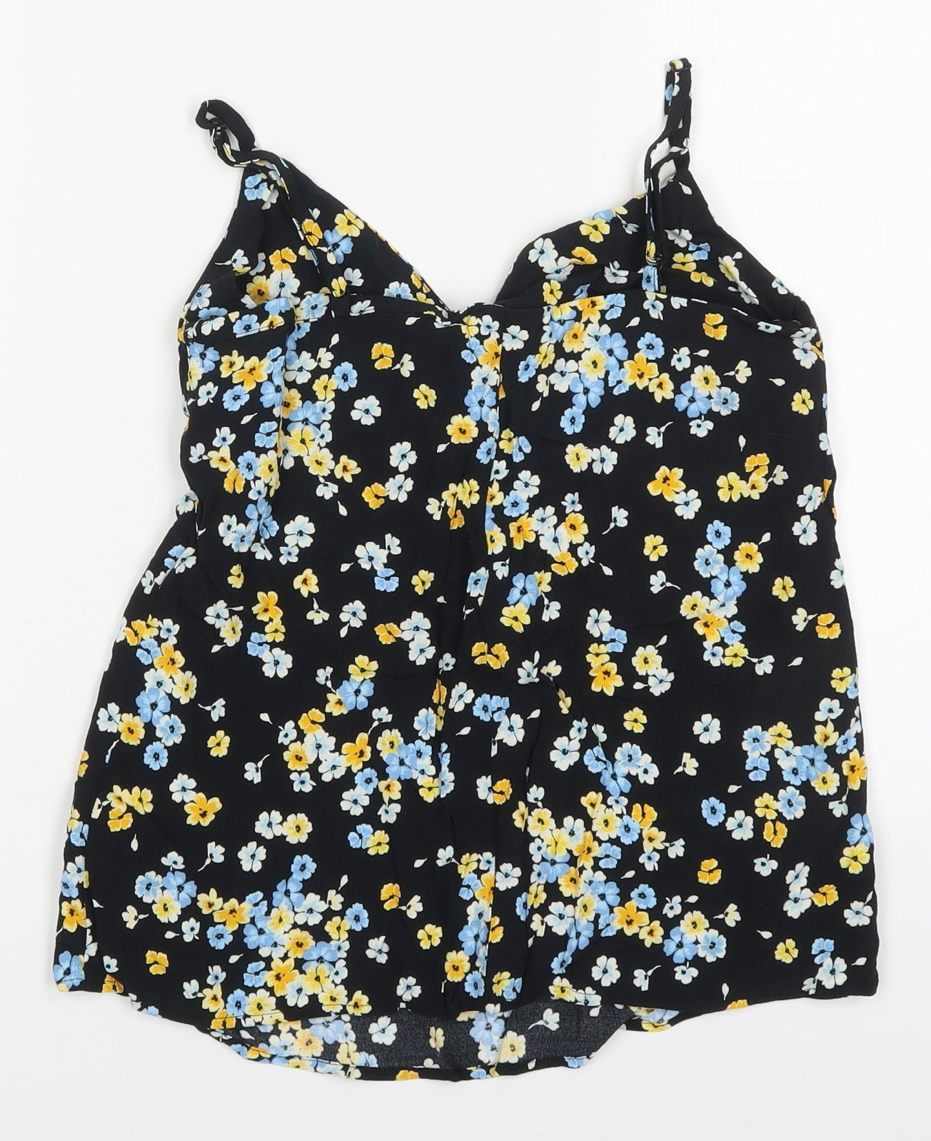 New Look Womens Multicoloured Floral Viscose Basic Tank Size 8 Square Neck