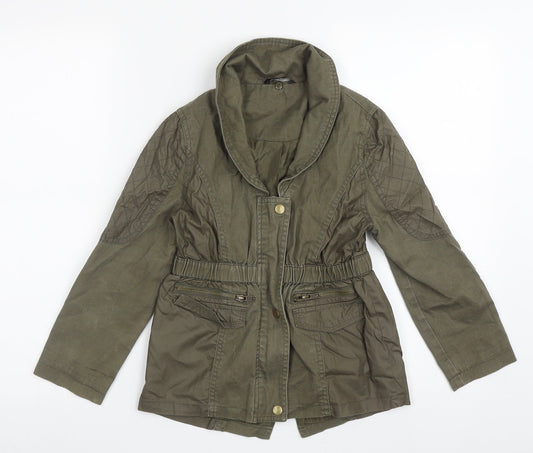 George Girls Green   Basic Jacket Jacket Size 7-8 Years  Zip