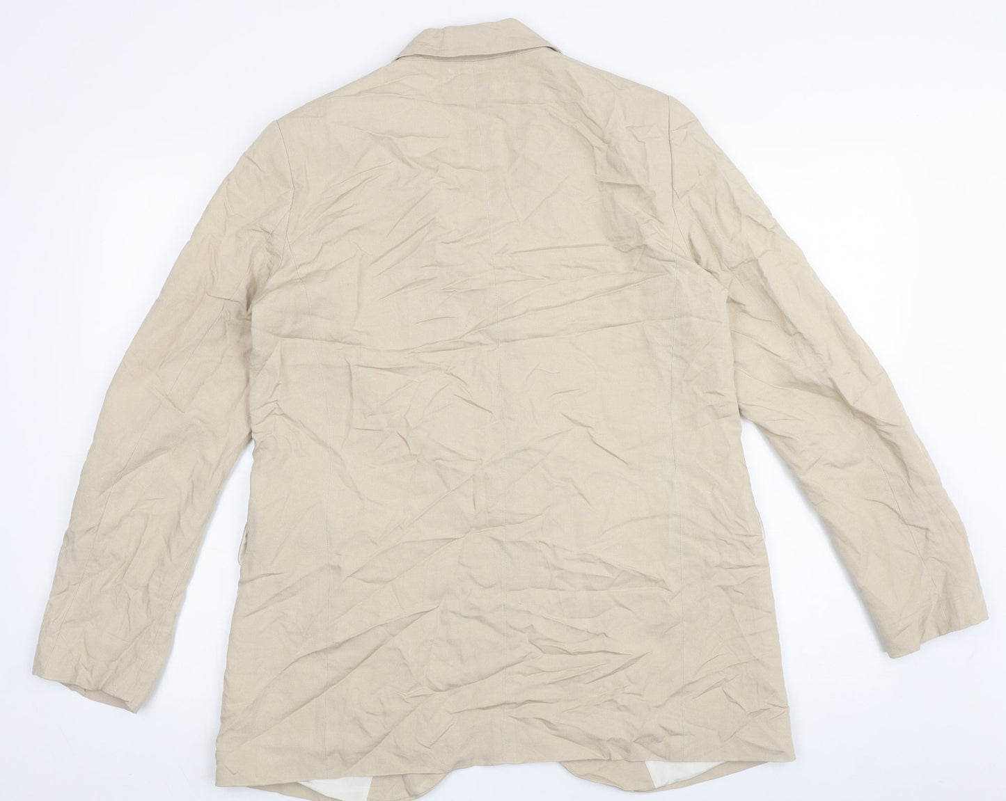 H&M Womens Beige   Jacket Blazer Size 12  Button