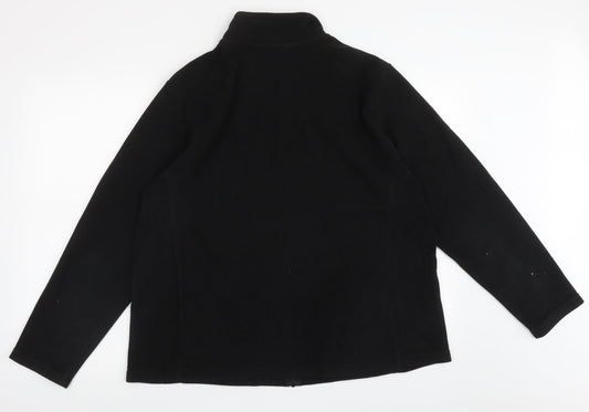 Dunnes Stores Mens Black High Neck  Polyester Full Zip Jumper Size XL