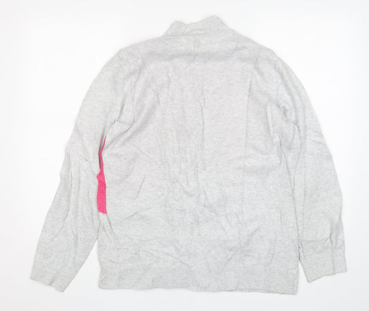 Bonmarche Womens Multicoloured Mock Neck  Polyester Pullover Jumper Size 16