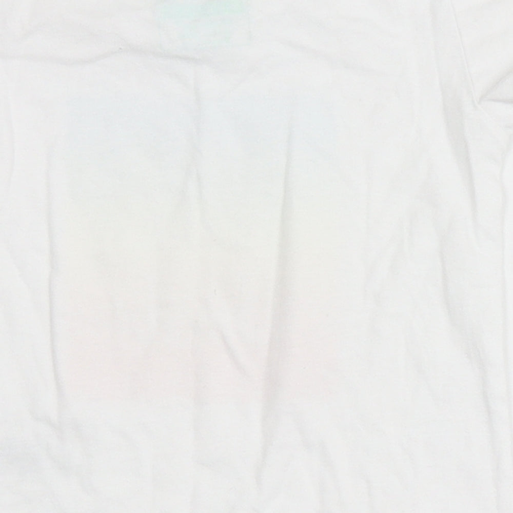 Primark Girls White  100% Cotton Basic T-Shirt Size 12-18 Months Round Neck  - My Grandad is the best