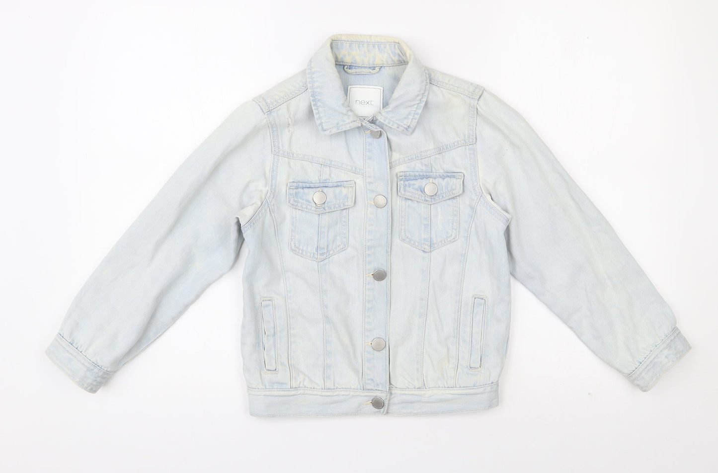 NEXT Girls Blue   Jacket  Size 16 Years  Button - Destressed