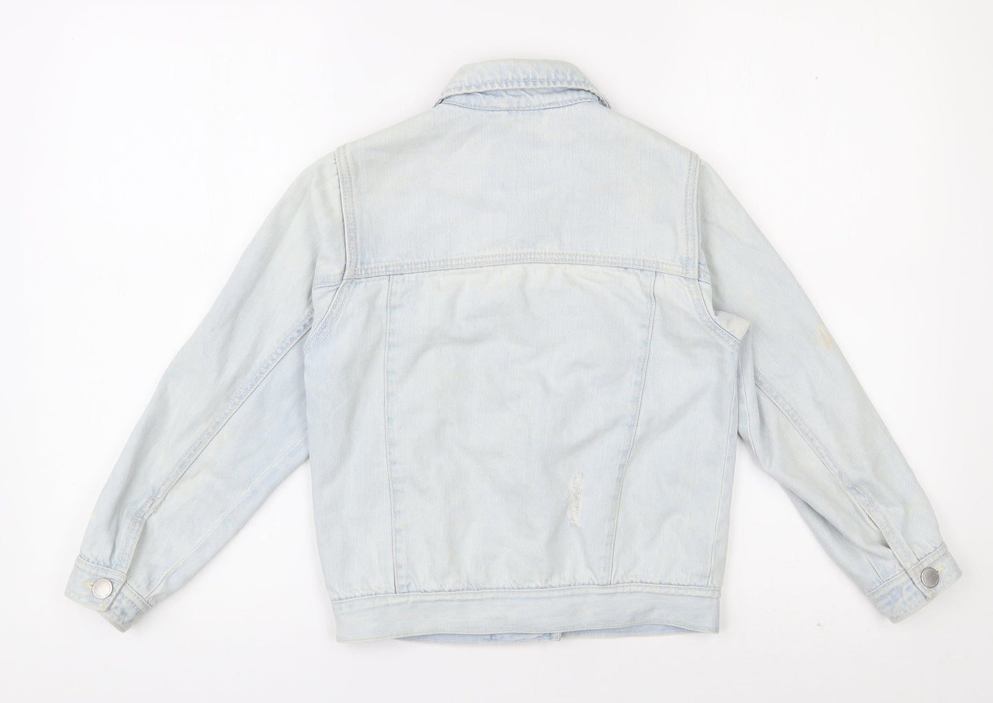 NEXT Girls Blue   Jacket  Size 16 Years  Button - Destressed