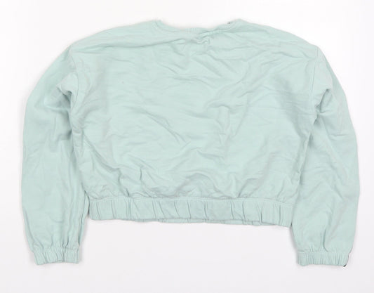 George Girls Green  Cotton Pullover Sweatshirt Size 7-8 Years  Pullover - Give This World Good Energy