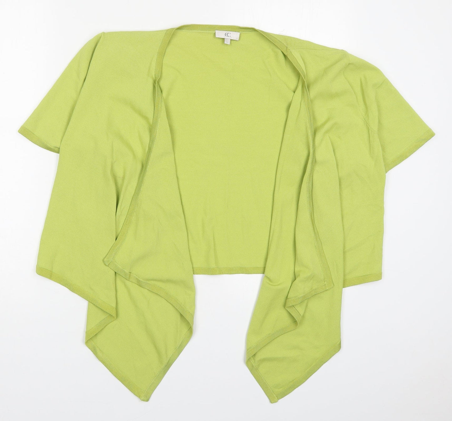 Country Casuals Womens Green V-Neck  Viscose Cardigan Jumper Size 14