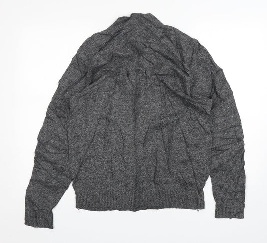Hollister  Womens Grey Mock Neck  Cotton Pullover Jumper Size L