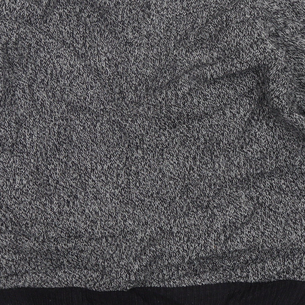 Trait  Mens Grey Round Neck  Acrylic Pullover Jumper Size L