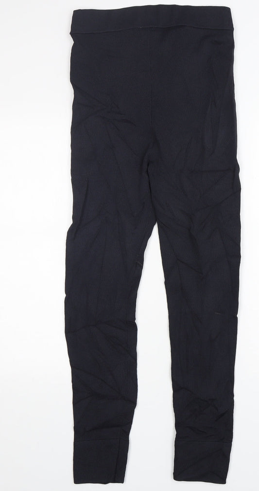 H&M Womens Blue  Viscose Jogger Leggings Size 8 L29 in
