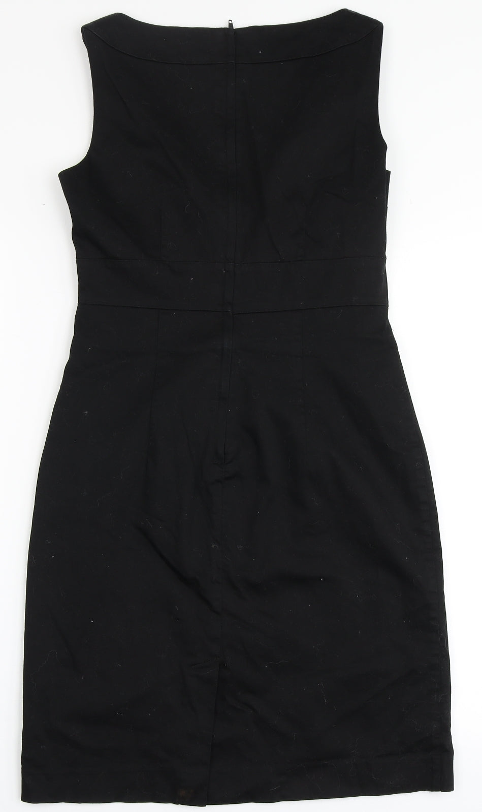 H&M Womens Black  Cotton A-Line  Size 8  V-Neck Zip