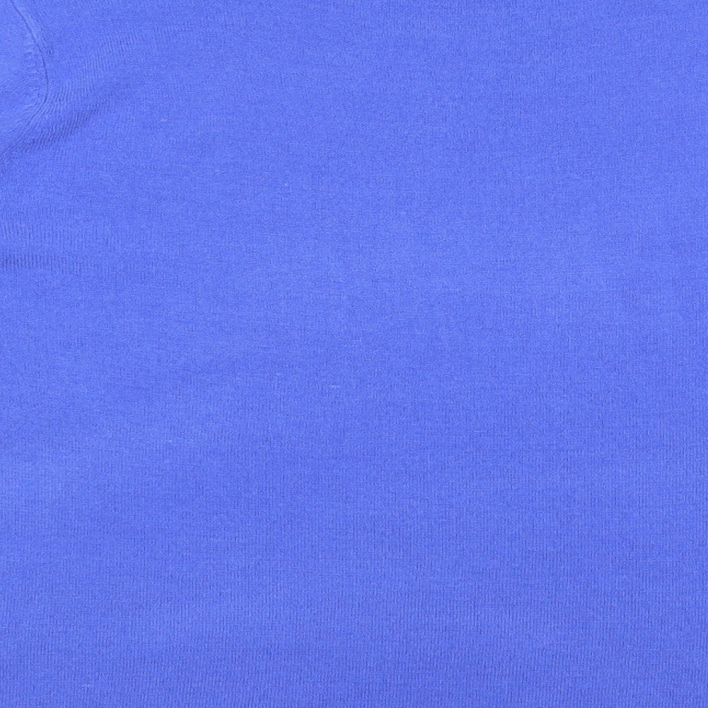 Bonmarché Womens Blue High Neck  Acrylic Pullover Jumper Size 16