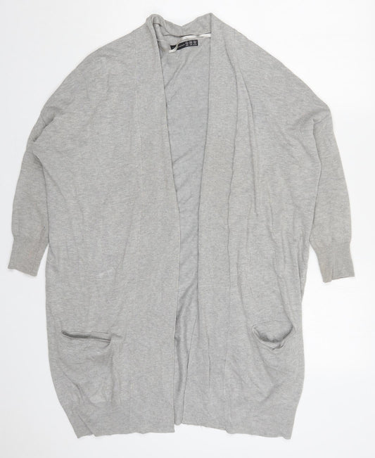 Atmopshere Womens Grey V-Neck  Viscose Cardigan Jumper Size 10