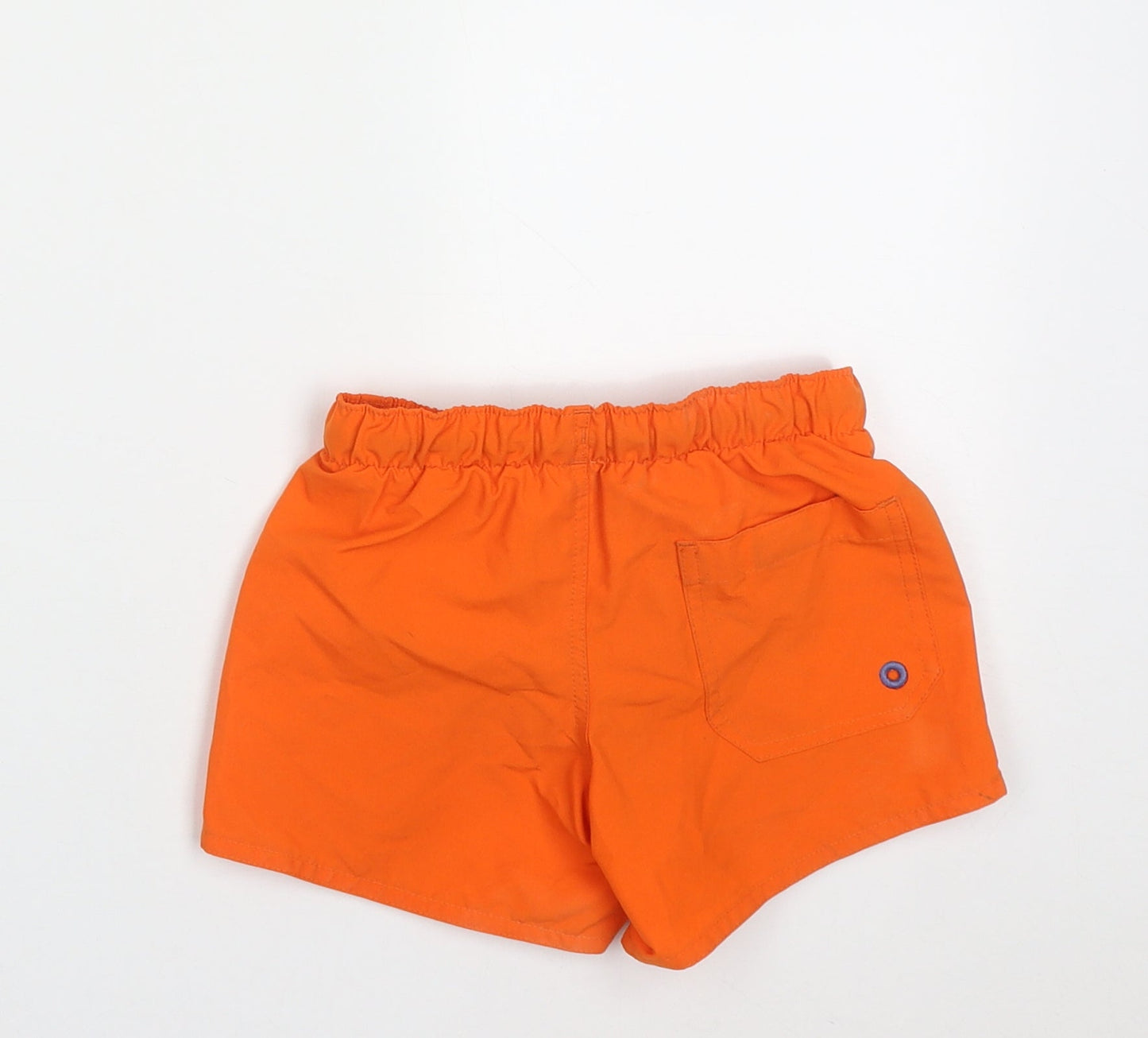 DECATHLON Boys Orange  Polyester Sweat Shorts Size 4 Years  Regular Tie - surfs on