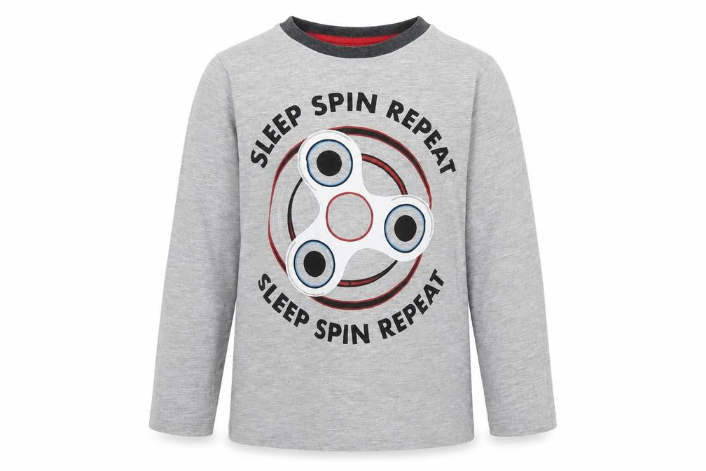 NEXT Boys Grey  Cotton  Pyjama Top Size 5 Years  Pullover - sleep spin repeat
