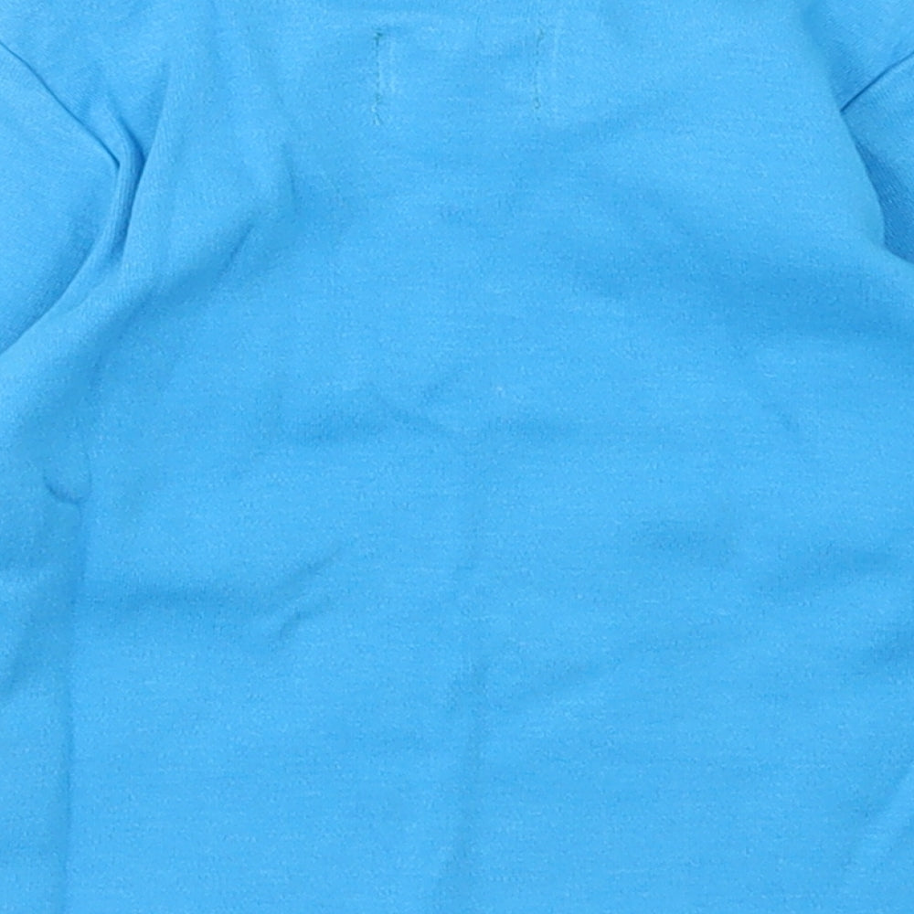 Baba + Boo Girls Blue  Cotton Basic T-Shirt Size 3-6 Months Crew Neck  - Russian Doll