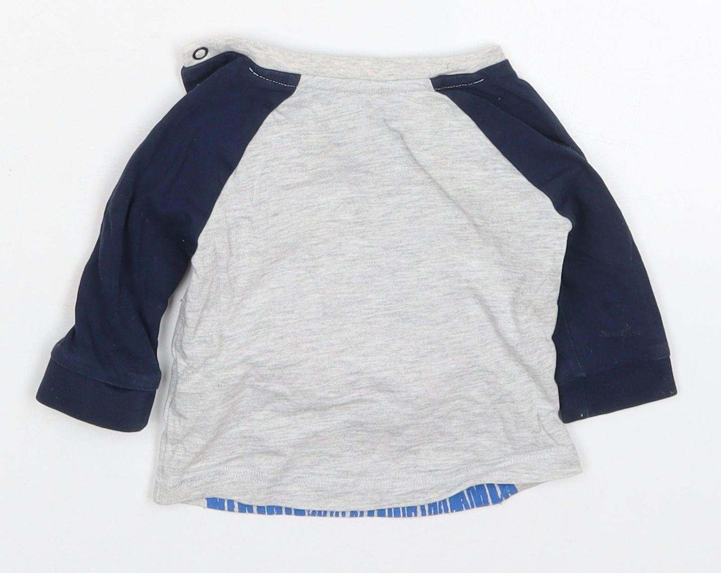 F&F Boys Multicoloured  Cotton Basic T-Shirt Size 0-3 Months Crew Neck Pullover - Monster