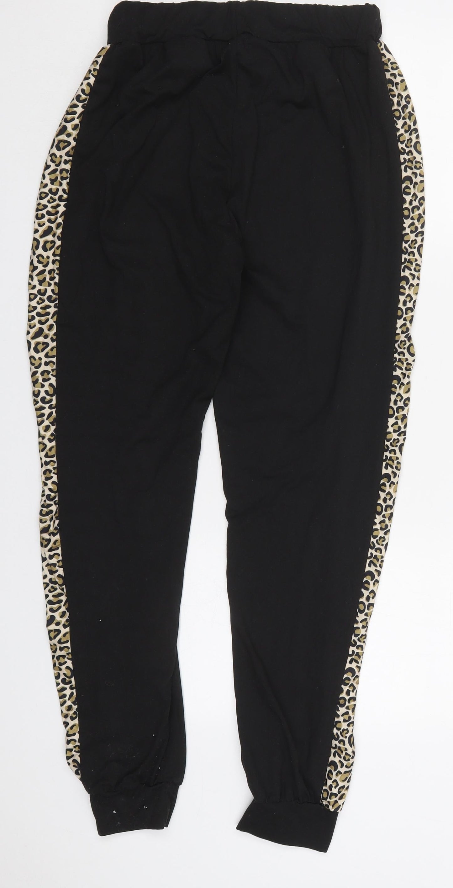 Preworn Womens Black Animal Print Cotton Trousers  Size 26 in L28 in Regular  - Pyjama Pants