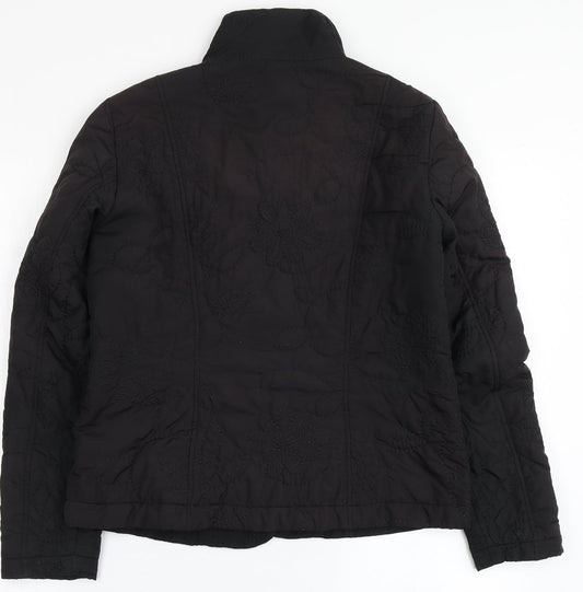 Tendenza Womens Black   Jacket Coat Size 8  Button