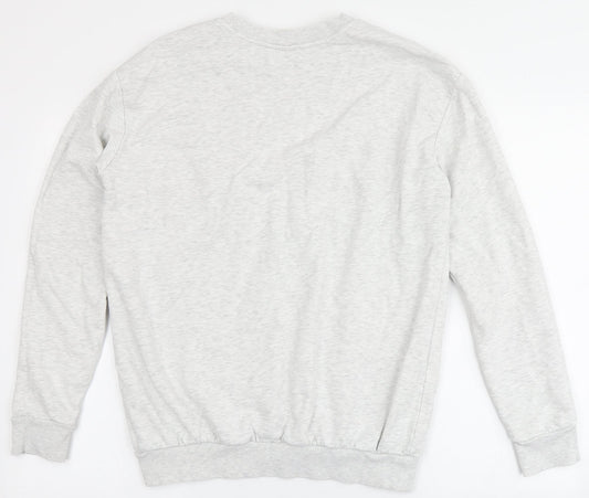 H&M Womens Grey  Cotton Pullover Sweatshirt Size S