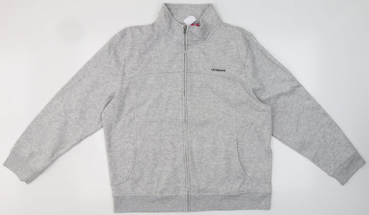 LA Gear Womens Grey Collared  Polyester Full Zip Jumper Size 20