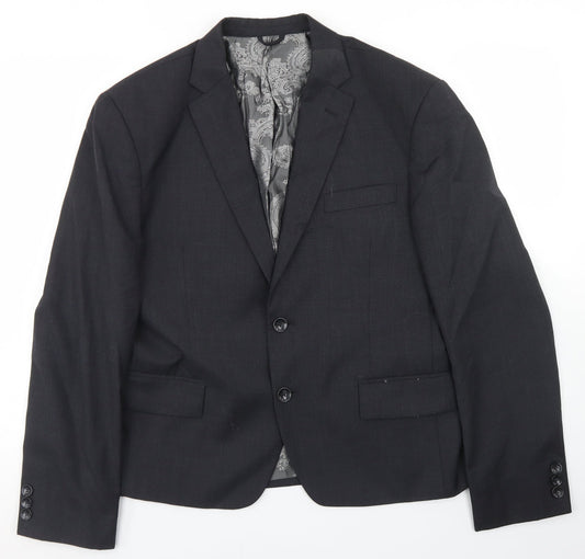 iTailor Mens Grey  Polyester Jacket Blazer Size 36