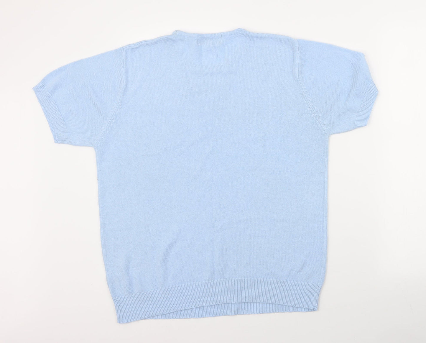 Berkertex Womens Blue Round Neck  Acrylic Pullover Jumper Size 14