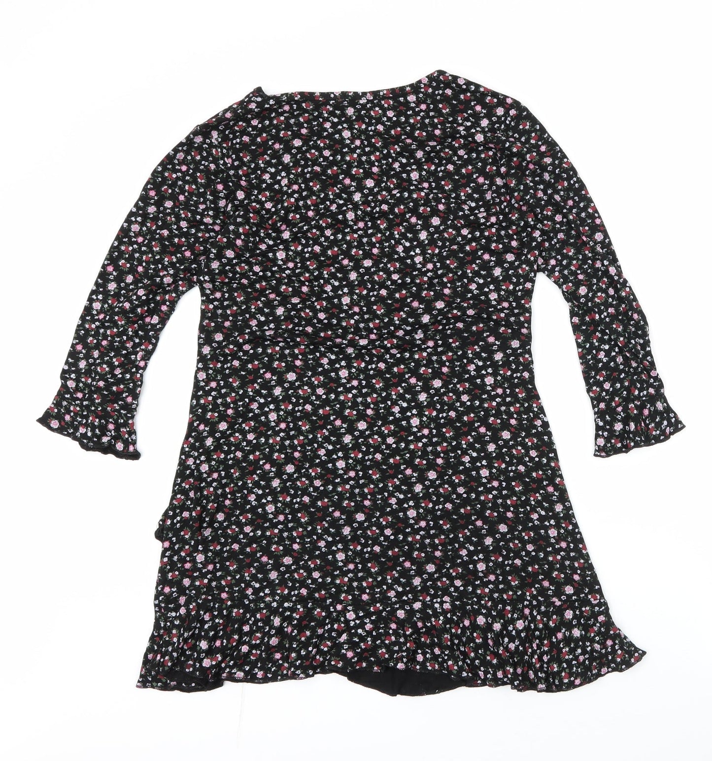 I SAW IT FIRST Womens Multicoloured Floral Viscose A-Line  Size 12  V-Neck Pullover