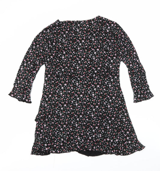 I SAW IT FIRST Womens Multicoloured Floral Viscose A-Line  Size 12  V-Neck Pullover