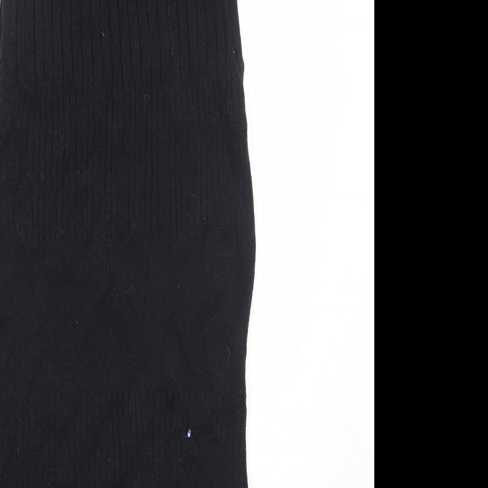 River Island Womens Black High Neck  Viscose Vest Jumper Size 8