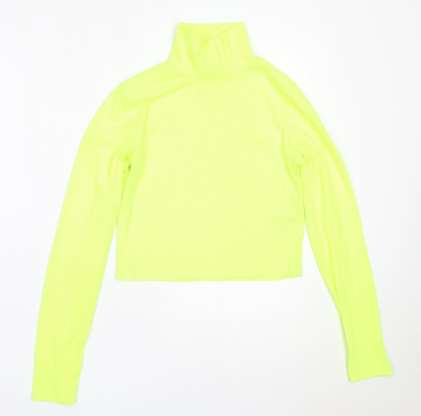 H&M Womens Green High Neck  Polyester Pullover Jumper Size S