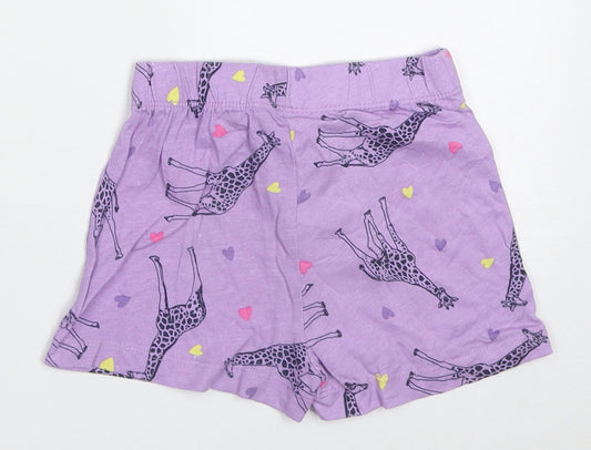 Dunnes Stores Girls Purple Geometric Cotton Cami Sleep Shorts Size 2-3 Years  Pullover - Giraffe print