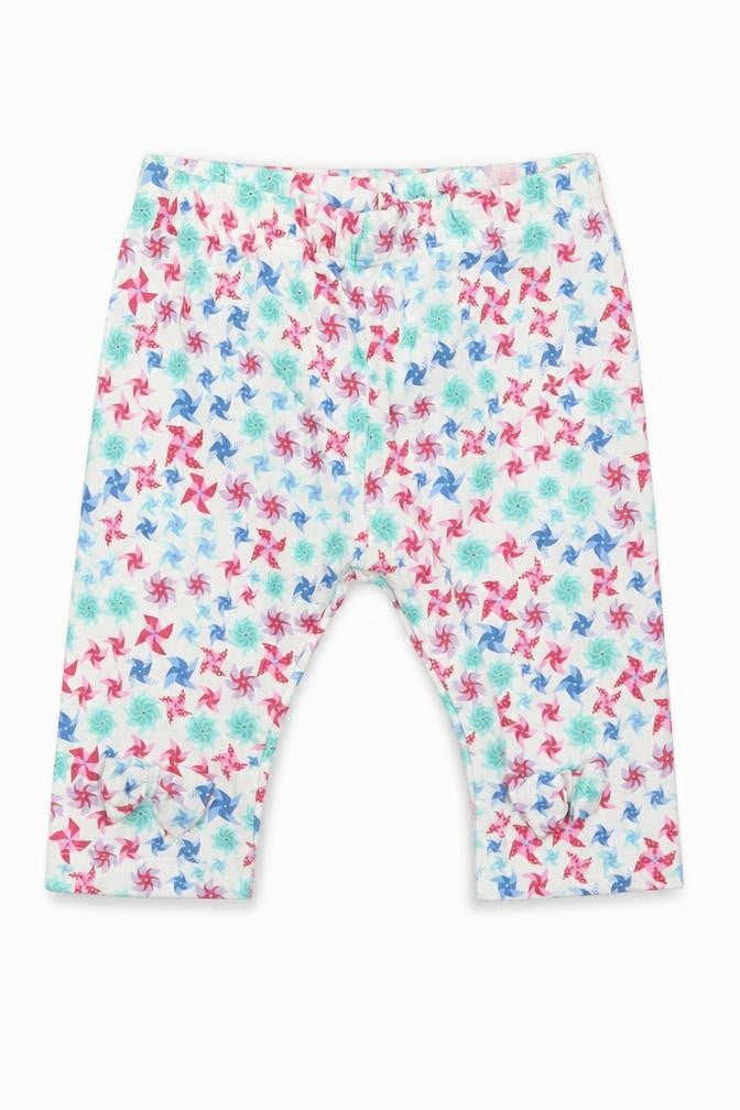 mini clubs Girls Pink Geometric Cotton Capri Trousers Size 12-18 Months  Pullover