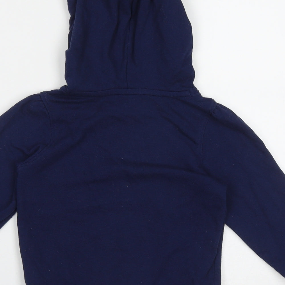 Gap Girls Blue  Cotton Pullover Hoodie Size 4 Years  Pullover