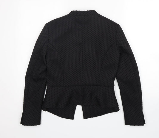 H&M Womens Black  Polyester Jacket Blazer Size 8