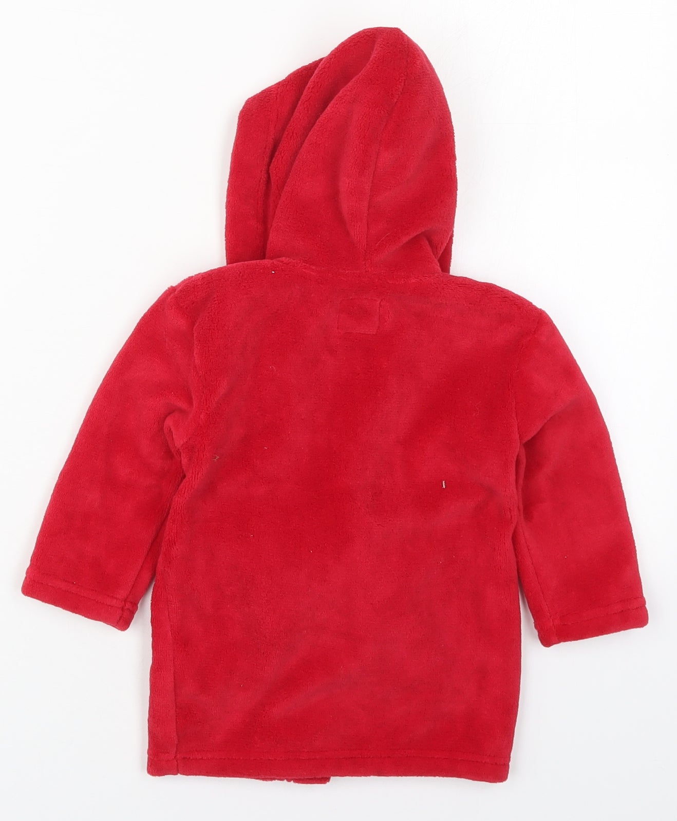 Primark Baby Red Solid Polyester Kimono Robe Size 9-12 Months  Tie