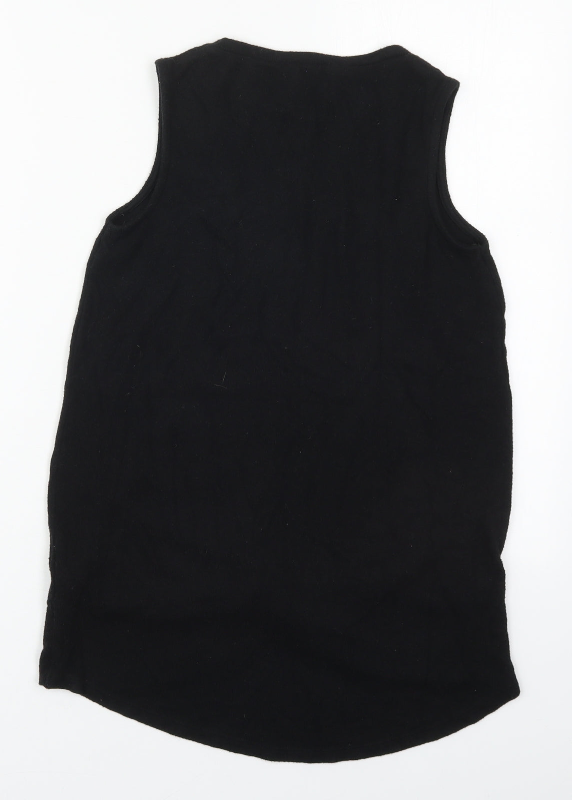 River Island Womens Black  Viscose Basic Tank Size 6 Round Neck