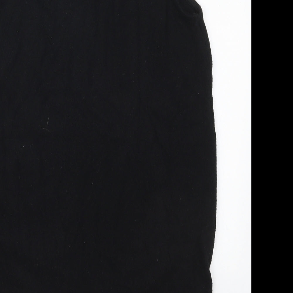 River Island Womens Black  Viscose Basic Tank Size 6 Round Neck