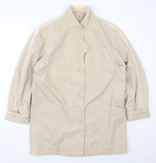 Jan Robert Womens Beige   Jacket  Size 10  Button